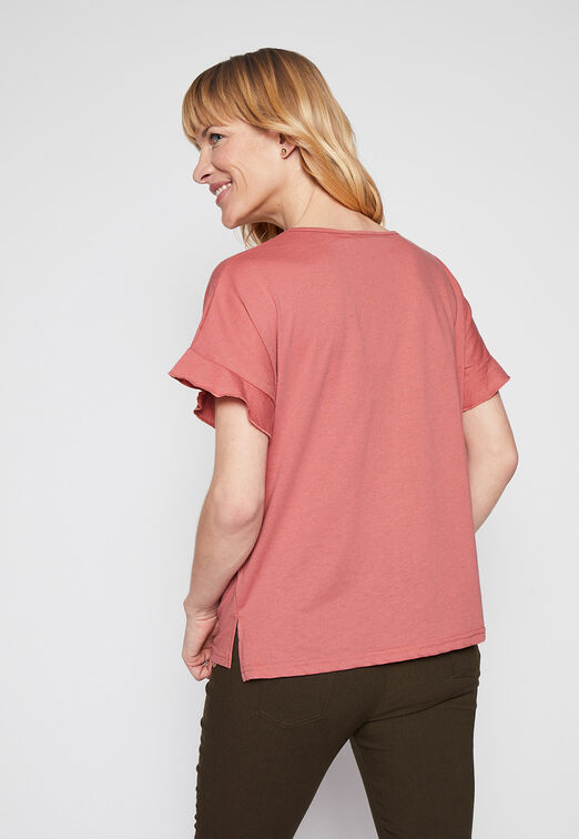 Polera Art Hojas Coral Family Shop