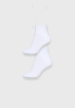 Hombre  Calcetin  Blanco  2 Pares Basico Family Shop