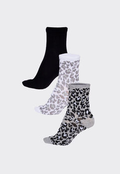 Calcetin Mujer Multicolor 3 Pares Largo Animal Family Shop