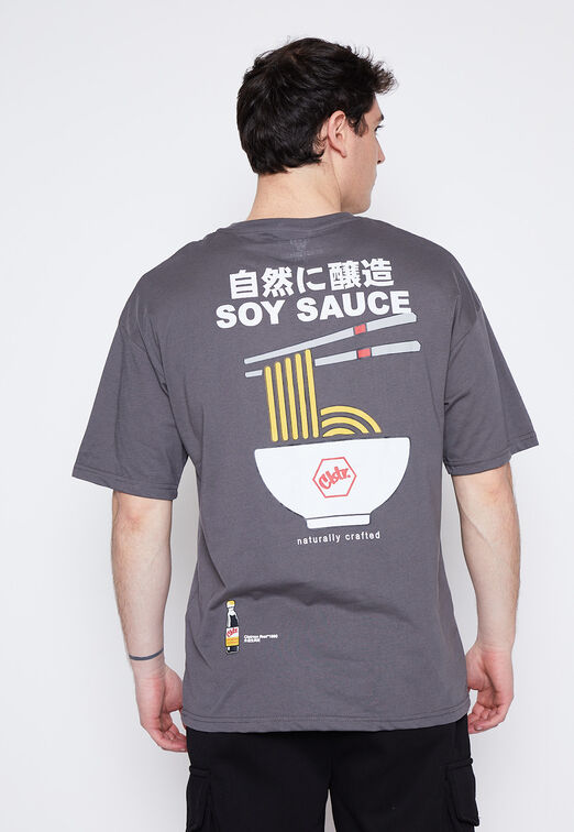 Polera Hombre Gris Ramen Family Shop