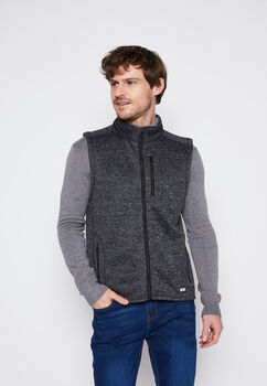 Poleron Hombre Gris Polar Jaspeado Family Shop