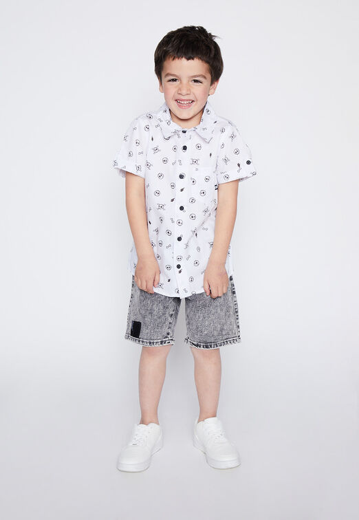 Camisa Nino Blanco Full Print Family Shop