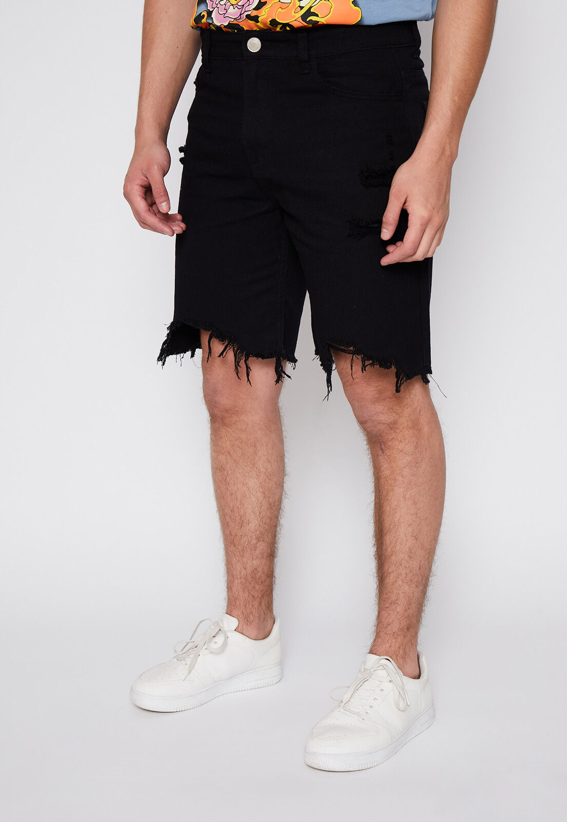 Bermuda Denim Destroyed Negro Family Shop