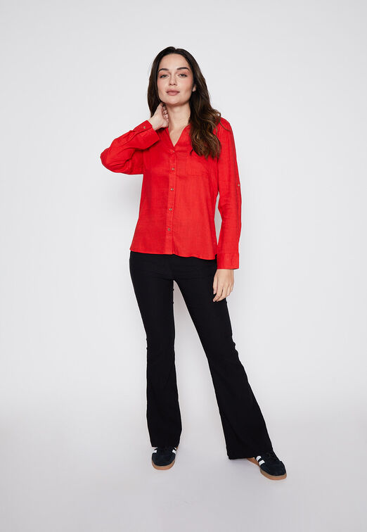 Blusa Mujer Rojo Lino Family Shop