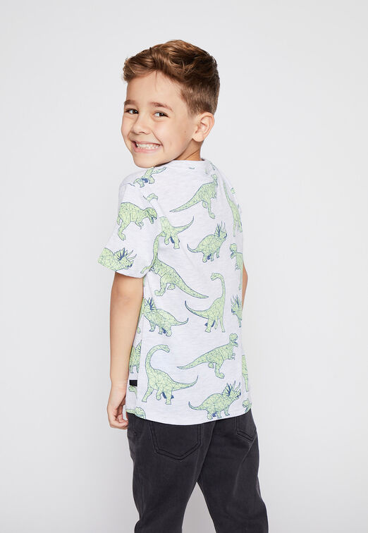 Polera Disnosaurio Neon Gris Family Shop