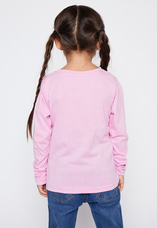 Polera Niña Rosado Basic Glitter Family Shop