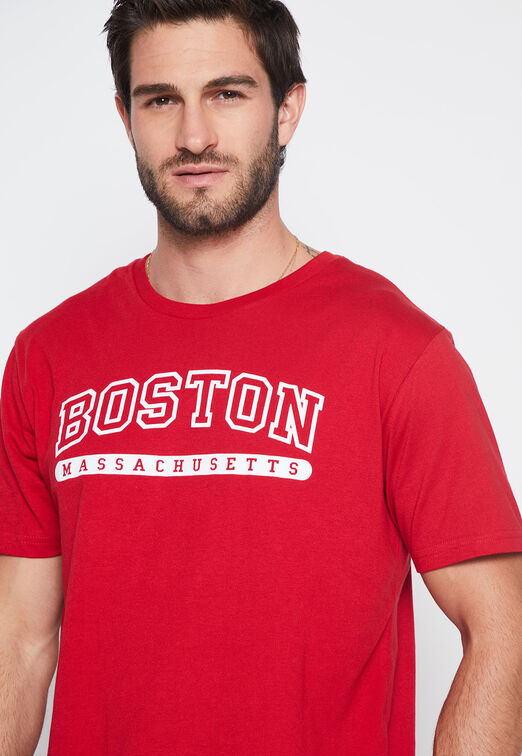 Polera Hombre Rojo College Basic Family Shop