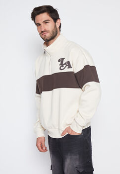 Poleron Hombre Beige Rayas Family Shop