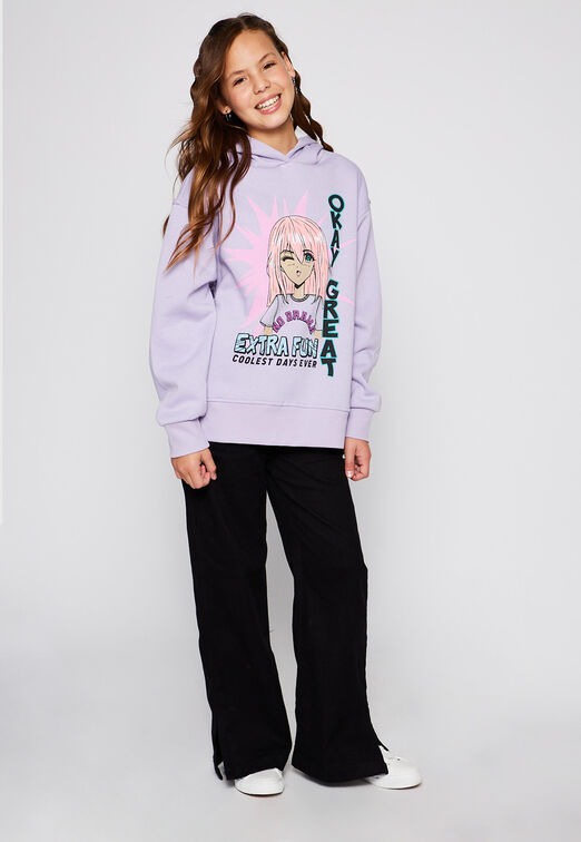 Poleron Oversize Anime Lila Family Shop