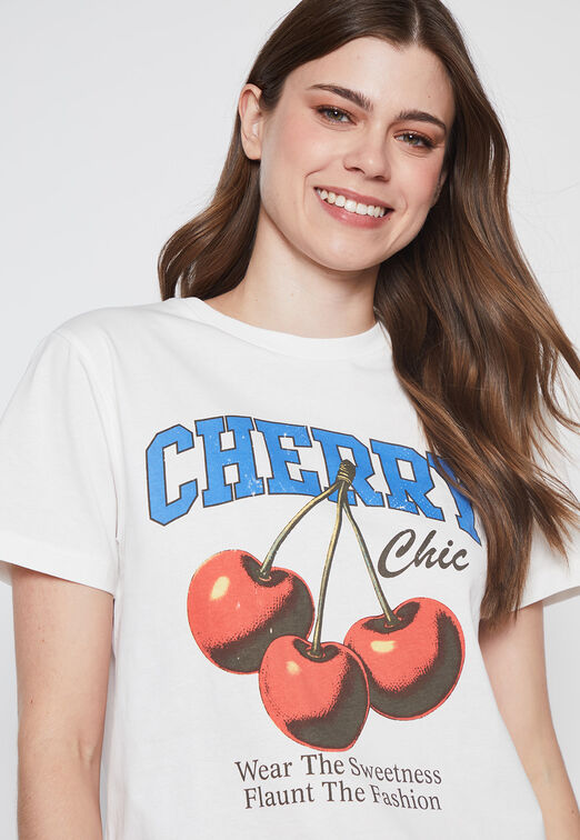 Polera Mujer Blanco Guinda Family Shop