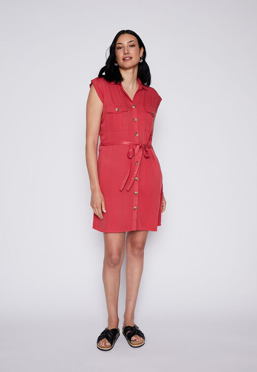 Vestido Manga Corta Safari Coral Family Shop