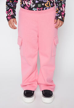 Pantalon De Buzo Nina Rosado Wide Leg Cargo Family Shop