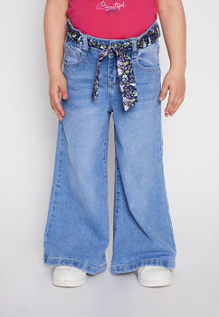 Jeans Niña Floral Azul Family Shop