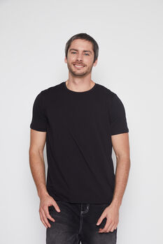 Camiseta Hombre Negro Modal Family Shop
