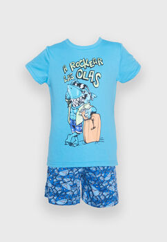 Nino  Pijama Corto  Azul   Family Shop