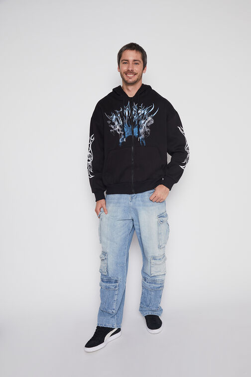 Poleron Hombre Negro Death Metal Family Shop