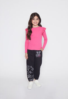 Pantalon De Buzo Nina Negro Graffiti Family Shop