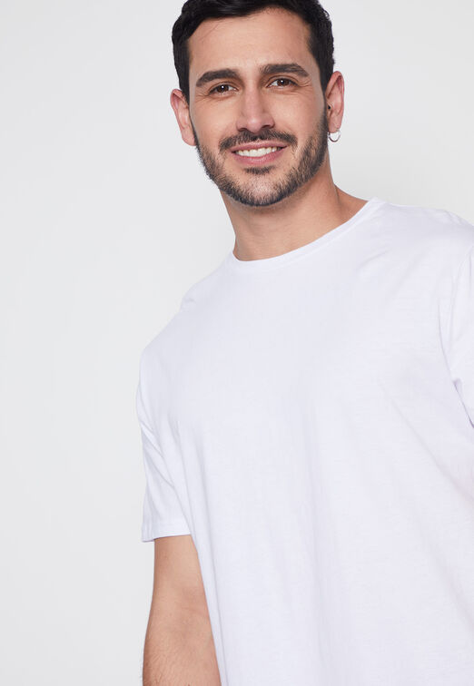 Polera Hombre Blanco Basic Family Shop