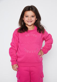 Poleron Nina Fucsia Brillos Family Shop