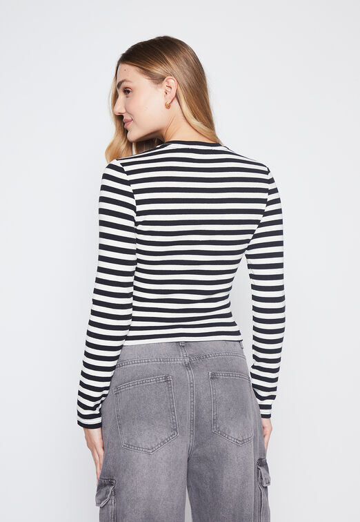 Polera Mujer Crudo Rayada Family Shop