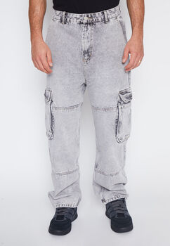 Jeans Hombre Gris Skater Cargo  Family Shop