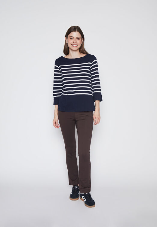 Polera Mujer Azul Old Money Family Shop