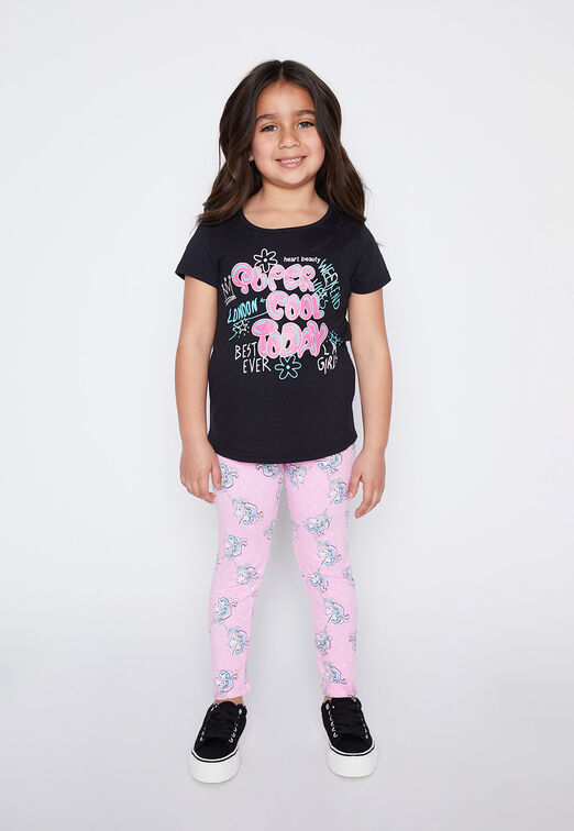 Polera Nina Negro Grafitti Family Shop