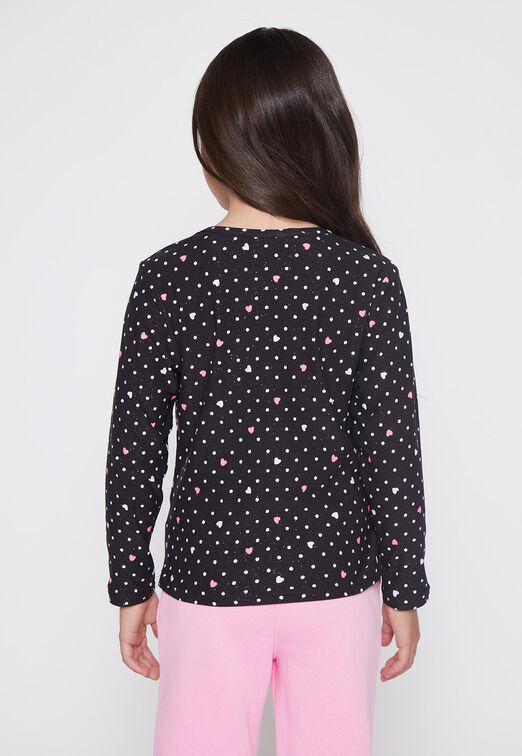 Camiseta Nina Negro Termica Family Shop