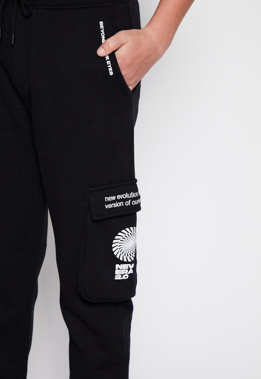 Pantalon De Buzo Print New Era Negro Family Shop