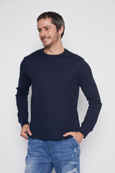 Polera Hombre Azul Wafles Family Shop