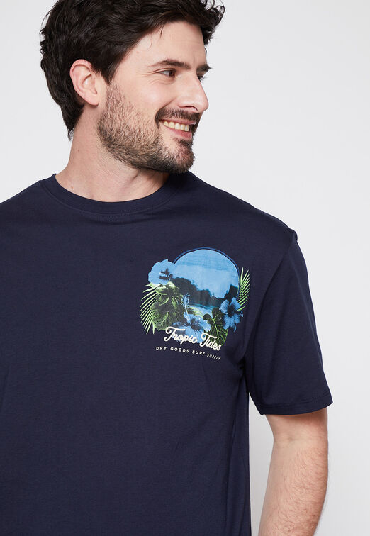 Polera Hombre Azul Tropic Family Shop