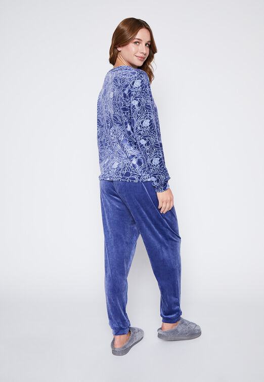 Pijama Mujer Azul Plush Multi Diseño Family Shop