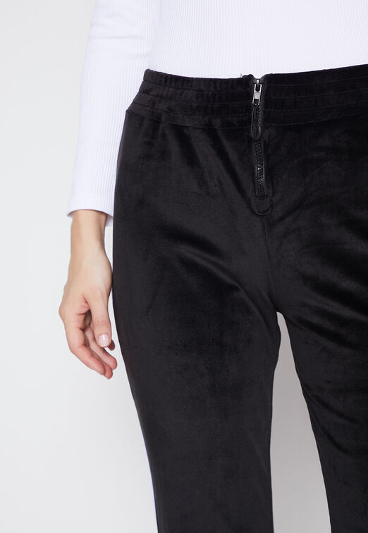 Pantalon De Buzo Mujer Negro Plush Piping Family Shop