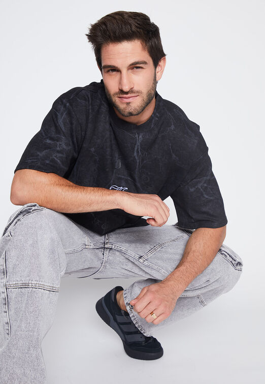 Polera Hombre Gris Manchas Family Shop