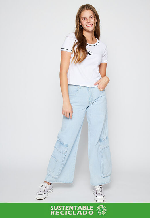 Polera Canuton Piping Blanco Family Shop