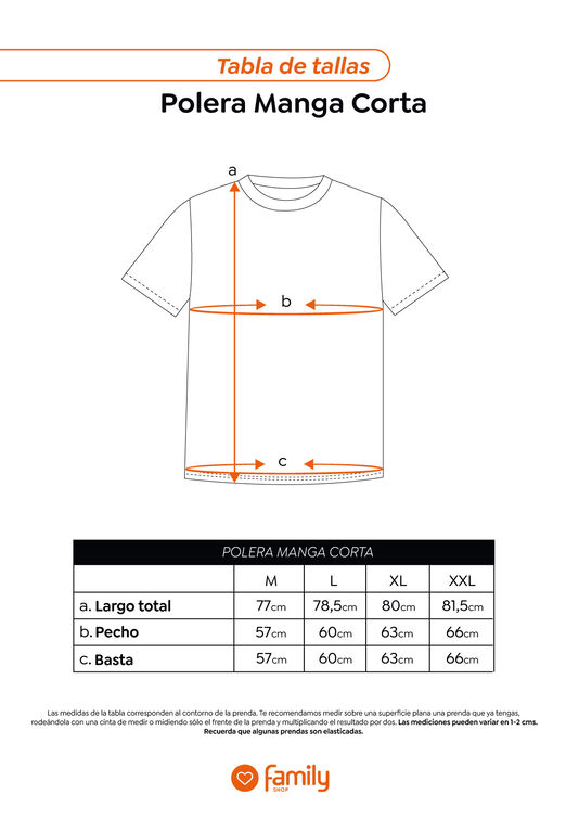 Polera Manga Cotton Gris Family Shop