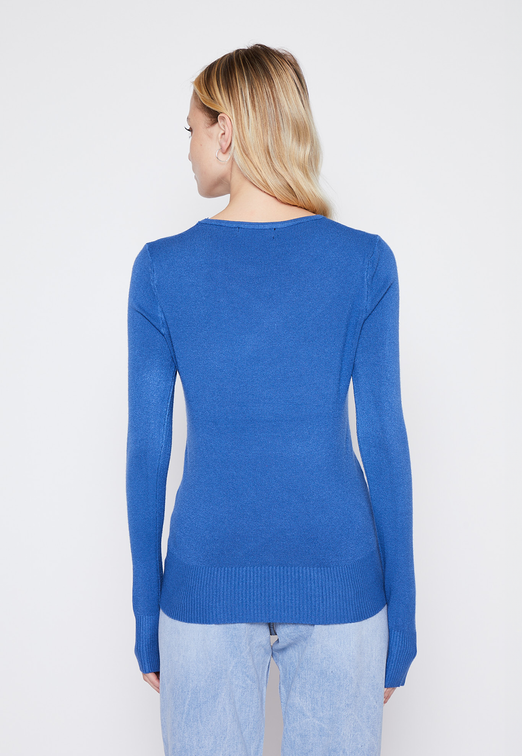 Sweater Mujer Azul Basic Family Shop