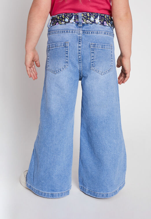 Jeans Floral Azul Family Shop