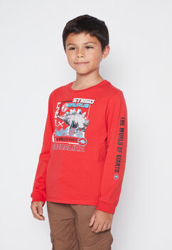Polera Nino Rojo Dino Family Shop