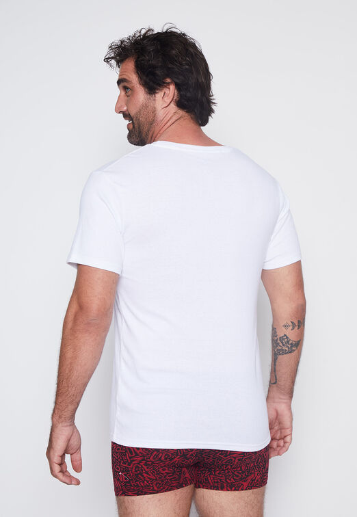 Camiseta Hombre Blanco Basica Family Shop