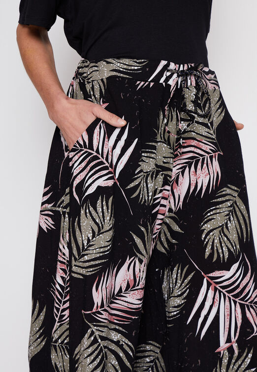 Pantalon Plus Size Palazzo Print Rosado Family Shop