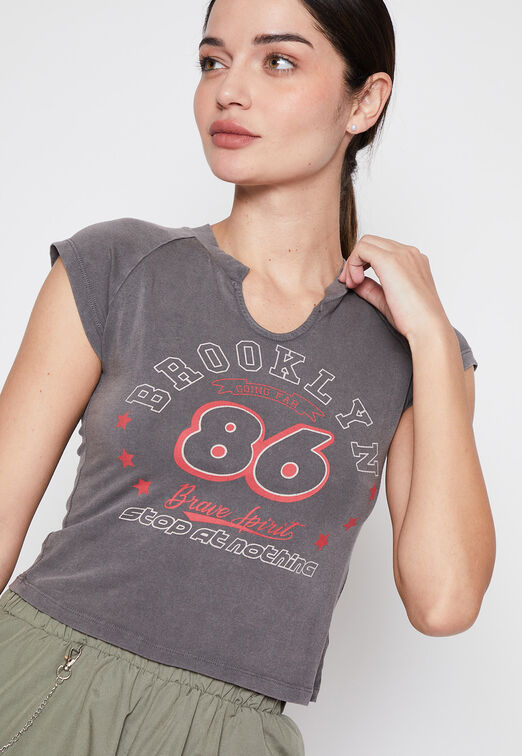 Polera Mujer Gris California Family Shop