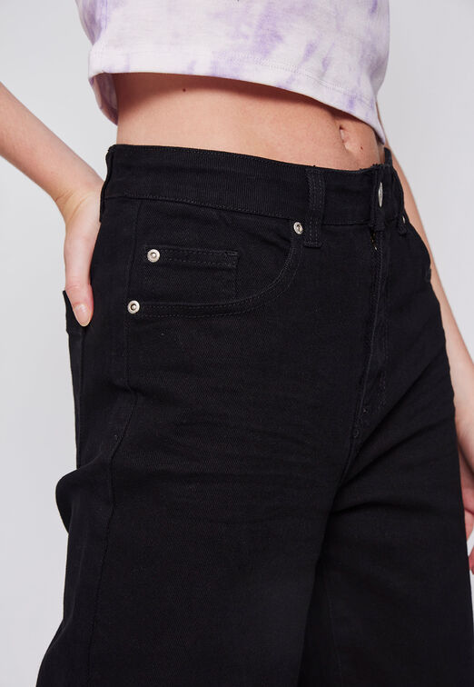 Pantalón Wide Leg Negro Family Shop