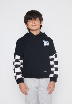 Poleron Nino Negro Racer Family Shop