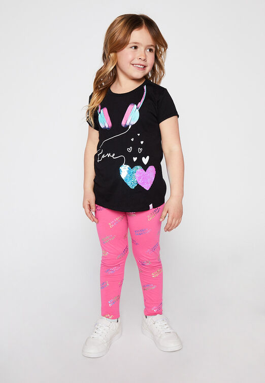 Polera Lentejuelas Love Negro Family Shop