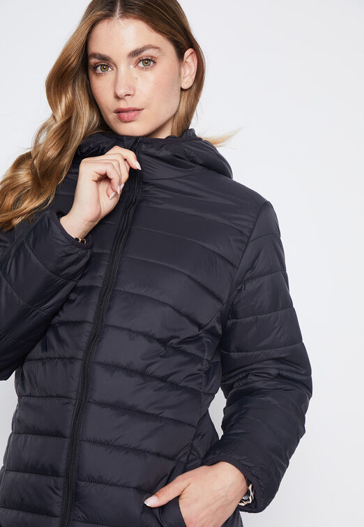 Parka Mujer Negro Basic Family Shop