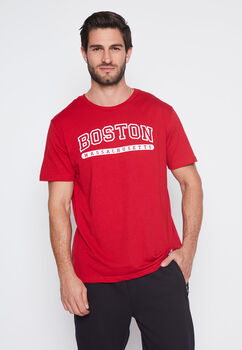 Polera Hombre Rojo College Basic Family Shop