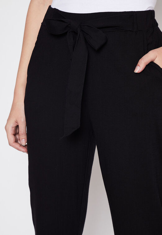 Pantalon Mujer Negro Palazzo Liso Family Shop