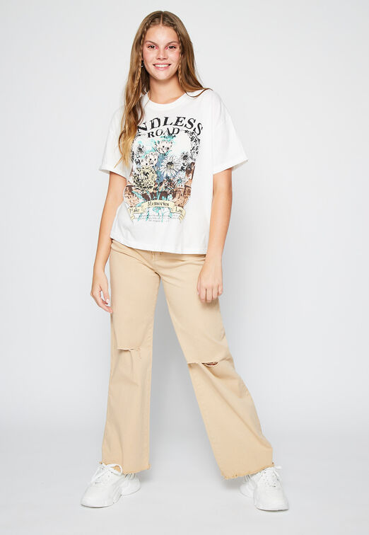 Polera Blooming Oversize  Crudo Family Shop