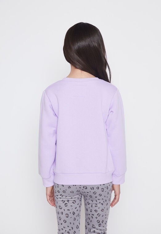 Poleron Nina Lila Mariposa Flores Family Shop